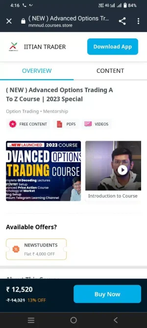 Advanced options Trading A to Z course 2023
