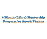 6 Month (52hrs) Mentorship Program by Ayush Thakur