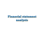 Financial statement analysis