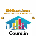 Siddhant Arora Directional Option Selling Strategy with Multiple Adjustments