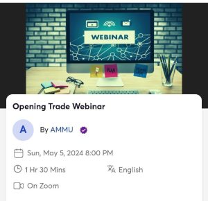 Ammu Mahadevan Opening Trade Webinar 2024 (English)
