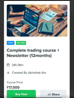 Complete trading course and newsletter - abhishek kar