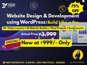 Website Design & Development Using Wordpress - Yamini Katara