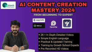 AI Content Creation Mastery Course by Growth School