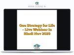 One Strategy for Life - Live Webinar in Hindi Nov 2020