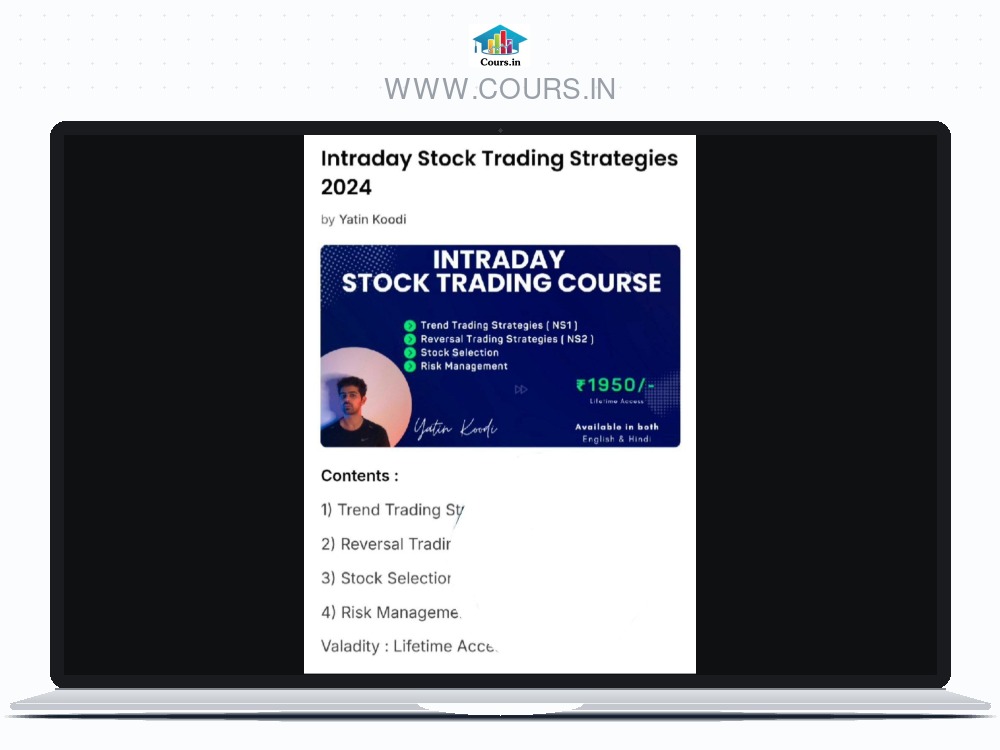 Yatin Koodi Intraday Stock Trading strategies 2024