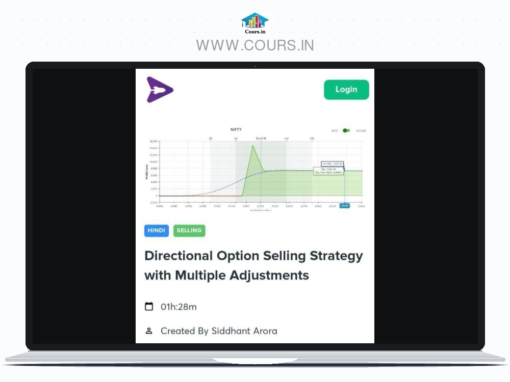Directional Option Selling With Multiple Adjustment Course By Siddhant Arora